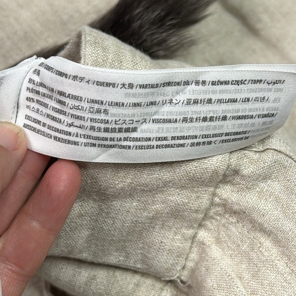 Abercrombie & Fitch Oatmeal Linen Chino Pants Size Small - Picture 11 of 12